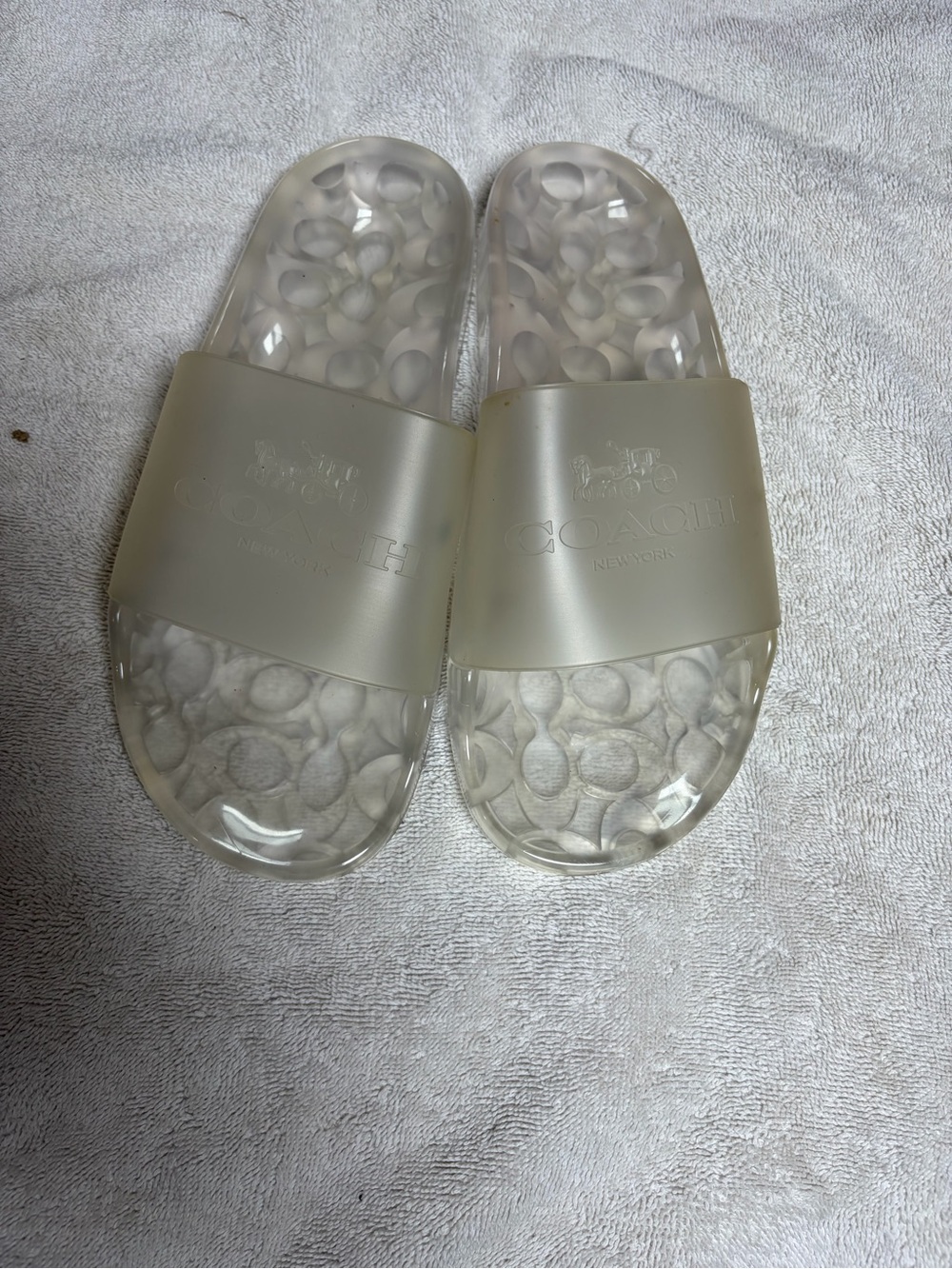 Coach Translucent Ivory Slide Sandals for Women